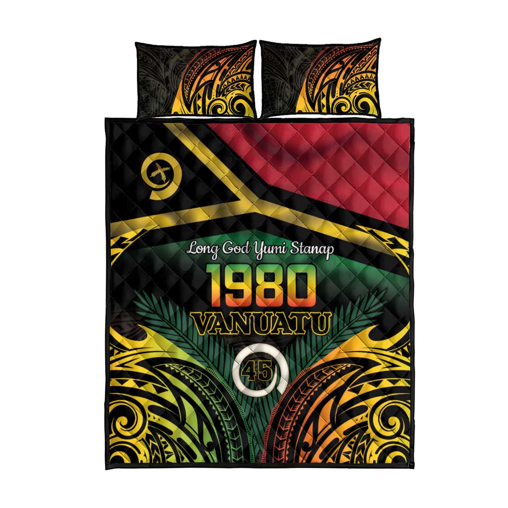 Vanuatu 1980 Quilt Bed Set Hapi 45 Yia Indipendens Anivesari