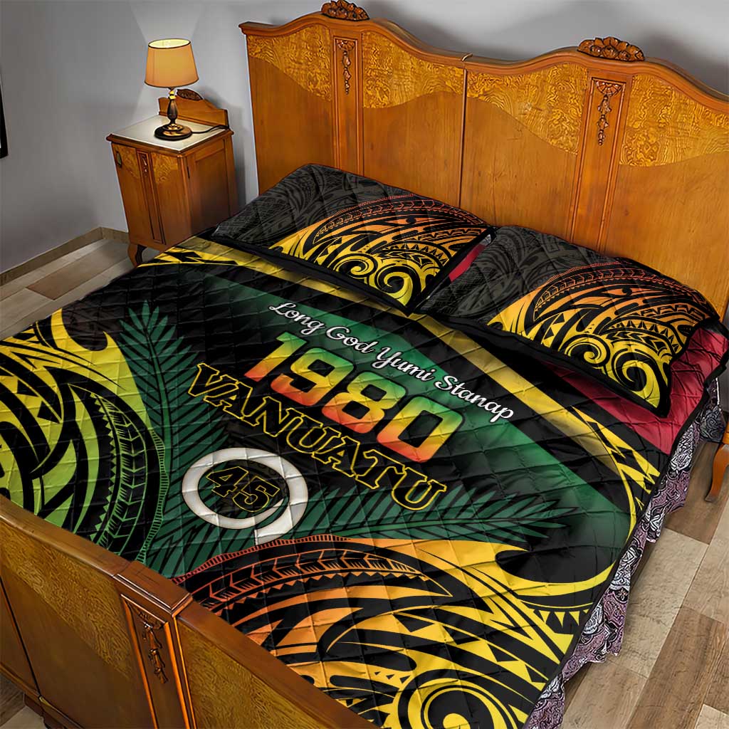 Vanuatu 1980 Quilt Bed Set Hapi 45 Yia Indipendens Anivesari