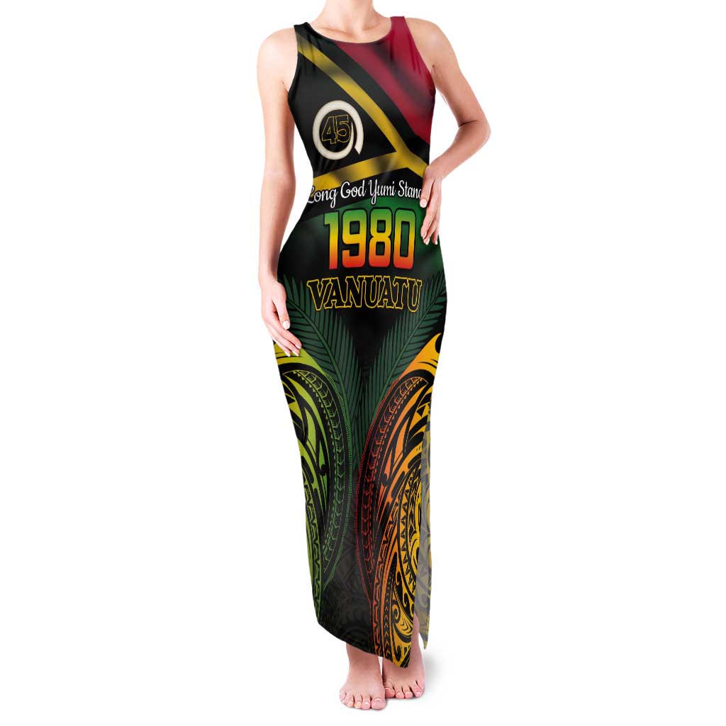 Vanuatu 1980 Tank Maxi Dress Hapi 45 Yia Indipendens Anivesari