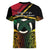 Vanuatu 1980 Women V-Neck T-Shirt Hapi 45 Yia Indipendens Anivesari