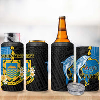 Tuvalu Independence Day 4 in 1 Can Cooler Tumbler Manuia te tutokotasi o Tuvaluan Dolphin Tattoo