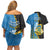 Tuvalu Independence Day Couples Matching Off Shoulder Short Dress and Hawaiian Shirt Manuia te tutokotasi o Tuvaluan Dolphin Tattoo
