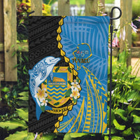 Tuvalu Independence Day Garden Flag Manuia te tutokotasi o Tuvaluan Dolphin Tattoo LT14 Garden Flag Blue - Polynesian Pride