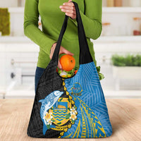 Tuvalu Independence Day Grocery Bag Manuia te tutokotasi o Tuvaluan Dolphin Tattoo