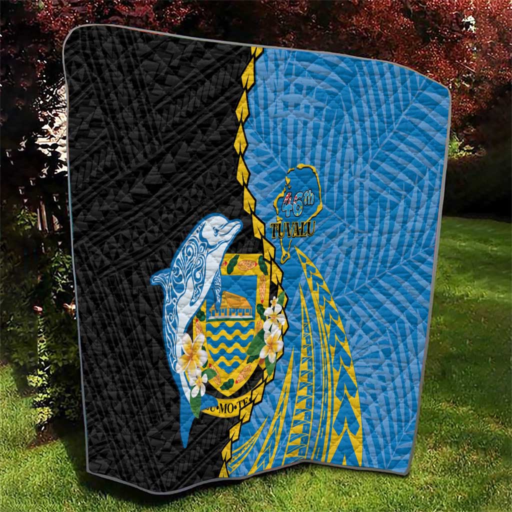Tuvalu Independence Day Quilt Manuia te tutokotasi o Tuvaluan Dolphin Tattoo