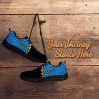 Personalised Tuvalu Independence Day Sneakers Manuia te tutokotasi o Tuvaluan Map