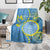 Personalised Palau Independence Day Blanket Belau Coat Of Arms Polynesian Curve Style