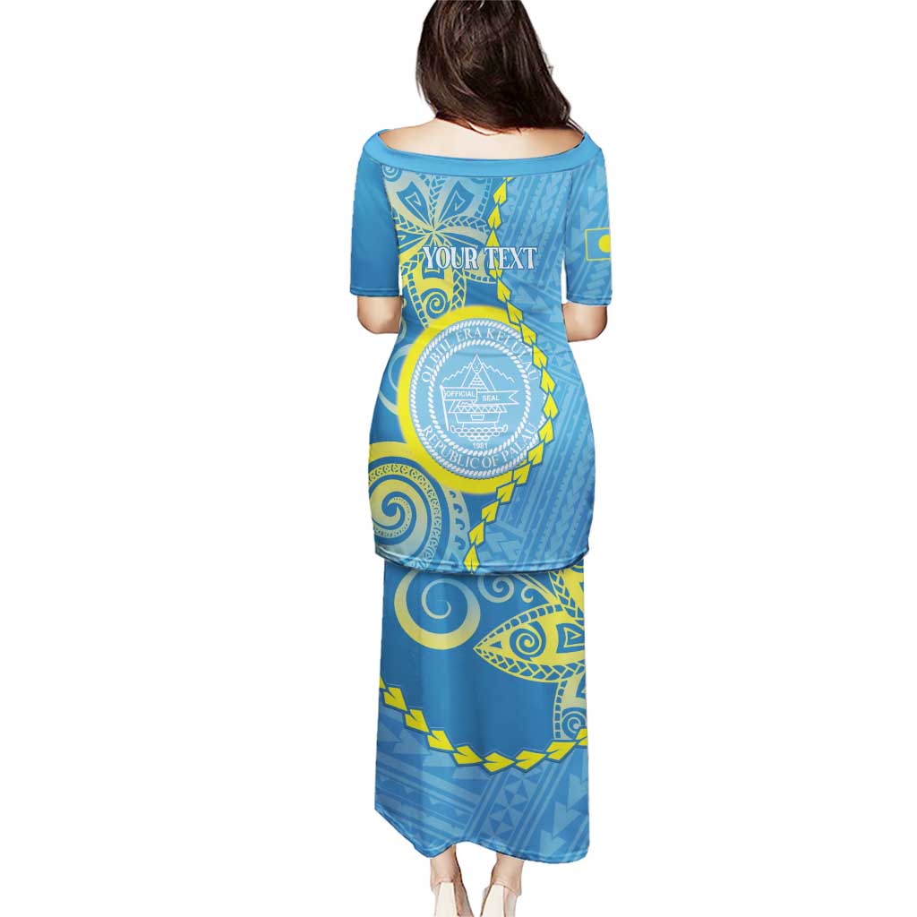 Personalised Palau Independence Day Puletasi Belau Coat Of Arms Polynesian Curve Style