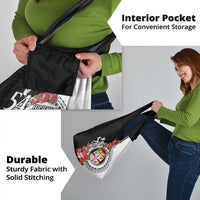 Personalised Fiji Day Grocery Bag Fijian Tapa Pattern Mix Tagimoucia - Black Version