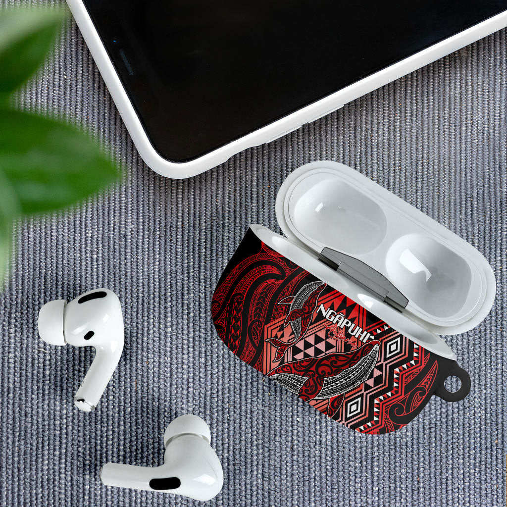 Aotearoa Iwi Ngapuhi AirPods Case NZ Maori Humpback Whale Taniko Motifs