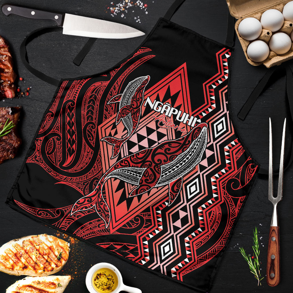 Aotearoa Iwi Ngapuhi Apron NZ Maori Humpback Whale Taniko Motifs