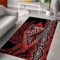 Aotearoa Iwi Ngapuhi Area Rug NZ Maori Humpback Whale Taniko Motifs