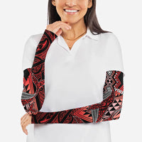 Aotearoa Iwi Ngapuhi Personalised Arm Sleeves NZ Maori Humpback Whale Taniko Motifs