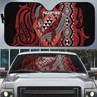 Aotearoa Iwi Ngapuhi Auto Sun Shade NZ Maori Humpback Whale Taniko Motifs