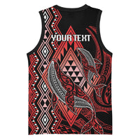 Aotearoa Iwi Ngapuhi Personalised Basketball Jersey NZ Maori Humpback Whale Taniko Motifs