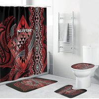 Aotearoa Iwi Ngapuhi Bathroom Set NZ Maori Humpback Whale Taniko Motifs