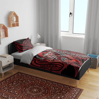 Aotearoa Iwi Ngapuhi Bedding Set NZ Maori Humpback Whale Taniko Motifs