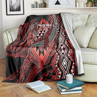 Aotearoa Iwi Ngapuhi Blanket NZ Maori Humpback Whale Taniko Motifs