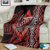 Aotearoa Iwi Ngapuhi Blanket NZ Maori Humpback Whale Taniko Motifs