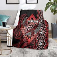 Aotearoa Iwi Ngapuhi Blanket NZ Maori Humpback Whale Taniko Motifs