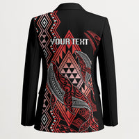 Aotearoa Iwi Ngapuhi Personalised Blazer NZ Maori Humpback Whale Taniko Motifs
