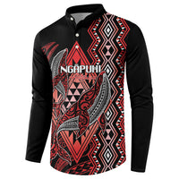 Aotearoa Iwi Ngapuhi Personalised Button Sweatshirt NZ Maori Humpback Whale Taniko Motifs