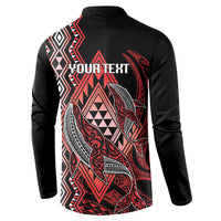 Aotearoa Iwi Ngapuhi Personalised Button Sweatshirt NZ Maori Humpback Whale Taniko Motifs