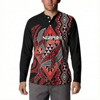 Aotearoa Iwi Ngapuhi Personalised Button Sweatshirt NZ Maori Humpback Whale Taniko Motifs