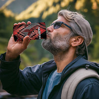 Aotearoa Iwi Ngapuhi Personalised 4 in 1 Can Cooler Tumbler NZ Maori Humpback Whale Taniko Motifs