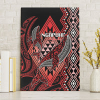 Aotearoa Iwi Ngapuhi Canvas Wall Art NZ Maori Humpback Whale Taniko Motifs