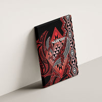 Aotearoa Iwi Ngapuhi Canvas Wall Art NZ Maori Humpback Whale Taniko Motifs