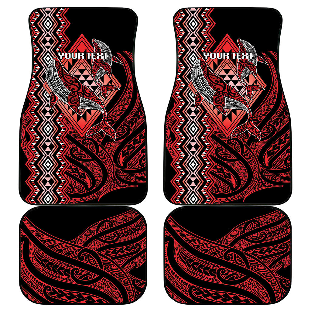 Aotearoa Iwi Ngapuhi Personalised Car Mats NZ Maori Humpback Whale Taniko Motifs
