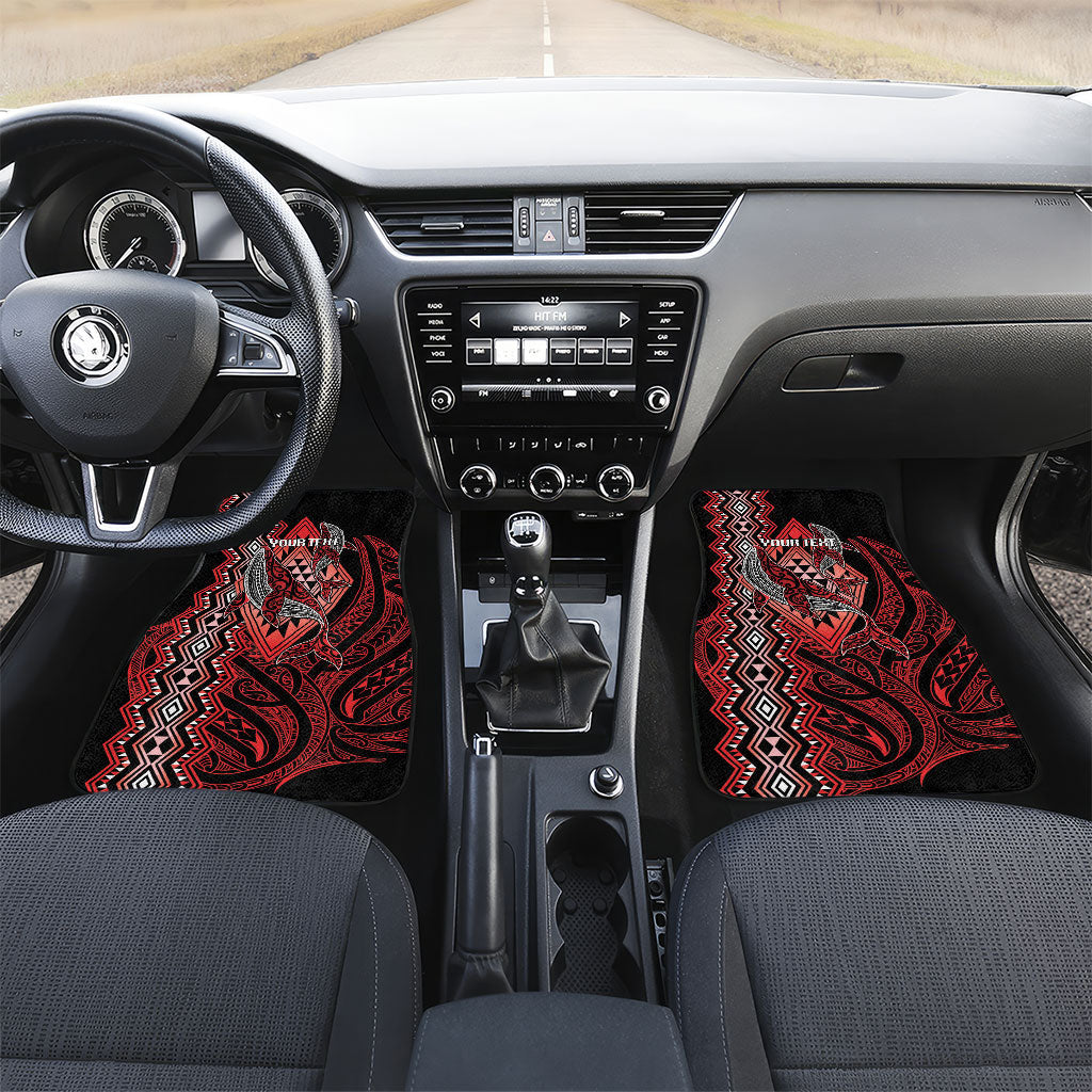 Aotearoa Iwi Ngapuhi Personalised Car Mats NZ Maori Humpback Whale Taniko Motifs