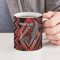 Aotearoa Iwi Ngapuhi Personalised Ceramic Mug NZ Maori Humpback Whale Taniko Motifs