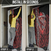 Aotearoa Iwi Ngapuhi Personalised Door Cover NZ Maori Humpback Whale Taniko Motifs