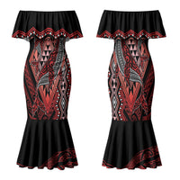 Aotearoa Iwi Ngapuhi Personalised Family Matching Mermaid Dress and Hawaiian Shirt NZ Maori Humpback Whale Taniko Motifs