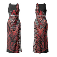 Aotearoa Iwi Ngapuhi Personalised Family Matching Tank Maxi Dress and Hawaiian Shirt NZ Maori Humpback Whale Taniko Motifs
