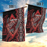 Aotearoa Iwi Ngapuhi Garden Flag NZ Maori Humpback Whale Taniko Motifs