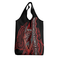 Aotearoa Iwi Ngapuhi Grocery Bag NZ Maori Humpback Whale Taniko Motifs