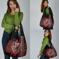 Aotearoa Iwi Ngapuhi Grocery Bag NZ Maori Humpback Whale Taniko Motifs
