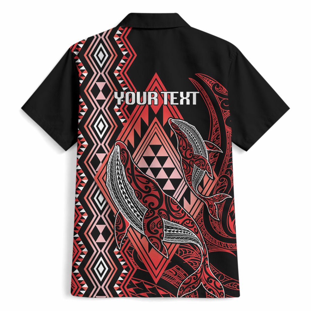 Aotearoa Iwi Ngapuhi Personalised Hawaiian Shirt NZ Maori Humpback Whale Taniko Motifs