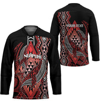 Aotearoa Iwi Ngapuhi Personalised Hockey Jersey NZ Maori Humpback Whale Taniko Motifs