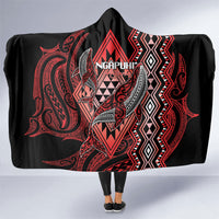 Aotearoa Iwi Ngapuhi Hooded Blanket NZ Maori Humpback Whale Taniko Motifs