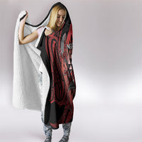 Aotearoa Iwi Ngapuhi Hooded Blanket NZ Maori Humpback Whale Taniko Motifs