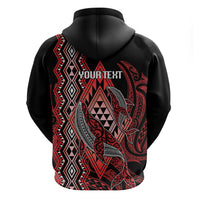 Aotearoa Iwi Ngapuhi Personalised Hoodie NZ Maori Humpback Whale Taniko Motifs