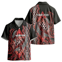 Aotearoa Iwi Ngapuhi Personalised Kid Hawaiian Shirt NZ Maori Humpback Whale Taniko Motifs