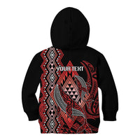 Aotearoa Iwi Ngapuhi Personalised Kid Hoodie NZ Maori Humpback Whale Taniko Motifs