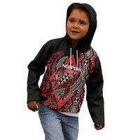 Aotearoa Iwi Ngapuhi Personalised Kid Hoodie NZ Maori Humpback Whale Taniko Motifs