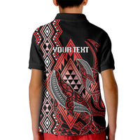 Aotearoa Iwi Ngapuhi Personalised Kid Polo Shirt NZ Maori Humpback Whale Taniko Motifs