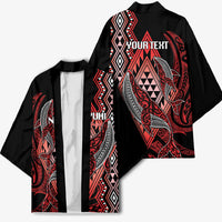 Aotearoa Iwi Ngapuhi Personalised Kimono NZ Maori Humpback Whale Taniko Motifs